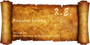 Koczka Erika névjegykártya