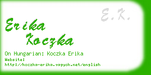 erika koczka business card